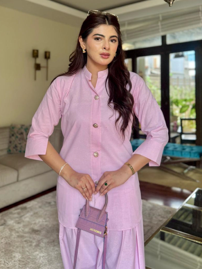 Pink Solid Coord Set