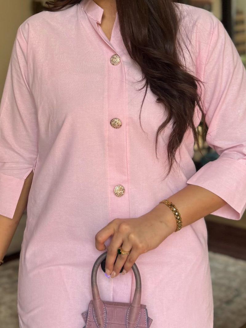 Pink Solid Coord Set