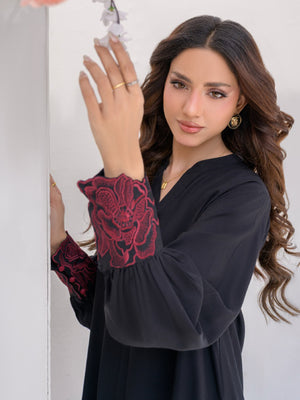 boskl linen dress for evening wear.