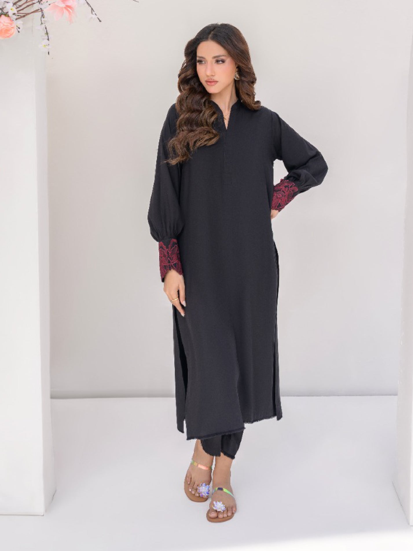 black linen coord for women