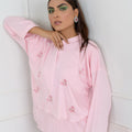 Women's Double Layered Co-Ord  Set in Baby Pink